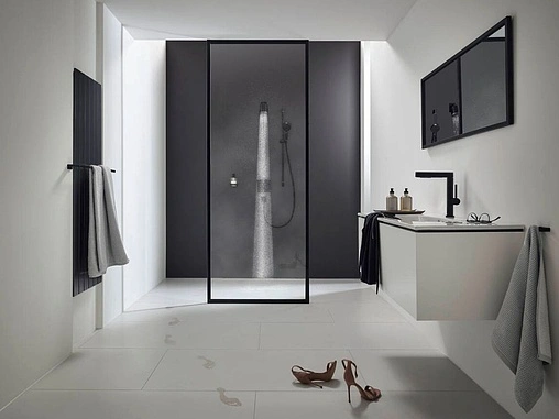 Термостат для 2 потребителей Hansgrohe ShowerSelect шлифованный чёрный хром 15763340