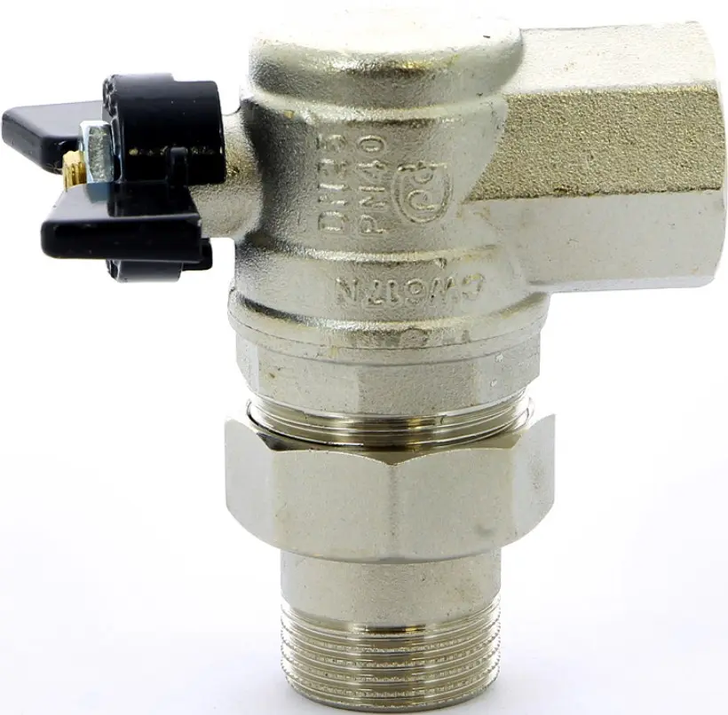 Кран шаровый с американкой угловой 1"в x 1"н Bugatti Oregon 05940009 Кран шаровый с американкой угловой 1"в x 1"н Bugatti Oregon 05940009