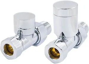 Комплект вентилей регулирующих прямых 15x1.0 x ½"н Schlosser Elegant хром 604200024 Комплект вентилей регулирующих прямых 15x1.0 x ½"н Schlosser Elegant хром 604200024, 1