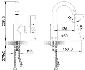 Смеситель для раковины IDDIS Sena хром SENSBR0i01 Смеситель для раковины IDDIS Sena хром SENSBR0i01, 2