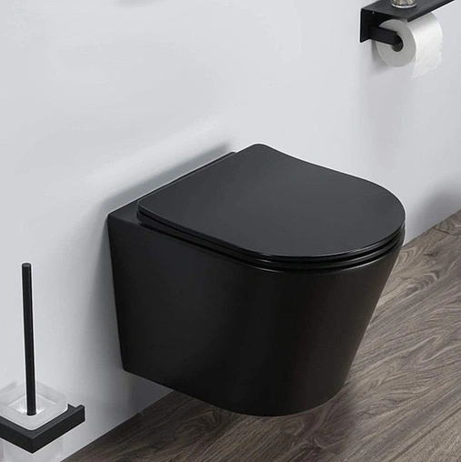 Унитаз подвесной безободковый Comforty черный матовый 105MB