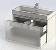 Тумба-умывальник подвесная Aquanet Йорк 85 белый 00202092+00198208