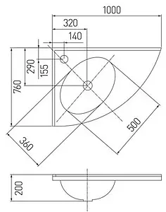Раковина Aquaton Меблико 102 L белый 1A701531MB01L Раковина Aquaton Меблико 102 L белый 1A701531MB01L, 2