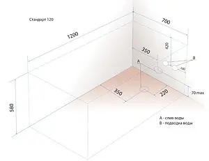 Ванна акриловая Triton Стандарт 120x70 Н0000099325 Ванна акриловая Triton Стандарт 120x70 Н0000099325, 3