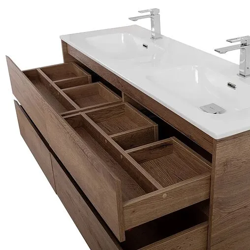 Тумба-умывальник подвесная BelBagno KRAFT 140 Rovere Tabacco KRAFT-1400-4C-SO-2-RT+BB1400-2-ETL