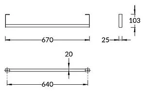 Полотенцедержатель Kerama Marazzi Logica 70 черный матовый LO.trl.70\BLK.M, 2