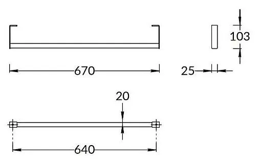 Полотенцедержатель Kerama Marazzi Logica 70 черный матовый LO.trl.70\BLK.M