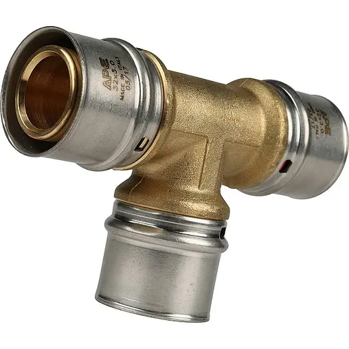 Тройник пресс соединительный 32мм x 32мм x 32мм Stout SFP-0006-323232