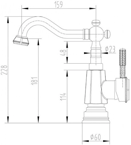 Смеситель для кухни Lemark Jasmine бронза LM6604B