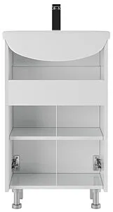 Тумба-умывальник напольная Айсберг Норма 50 белый DA1628T+46200081927581, 5