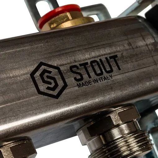 Группа коллекторная без расходомеров 9 отводов 1&quot;в/в x ¾&quot;ек Stout SMS 0912 000009