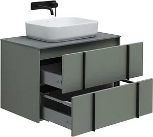 Тумба-умывальник подвесная Allen Brau Reality 80 олива 1.32005.CGM+, 5