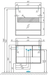 Тумба-умывальник подвесная Aquaton Ривьера 80 белый матовый 1A2390K1RVX20, 2