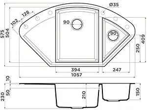 Мойка кухонная Omoikiri Sakaime 105C-DC темный шоколад 4993208, 2