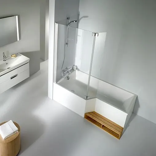 Шторка на ванну 1100мм прозрачное стекло Jacob Delafon Bain Douche NEO E4930-GA