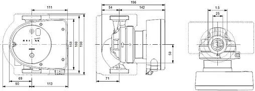Насос циркуляционный Grundfos MAGNA1 25-120 99221215