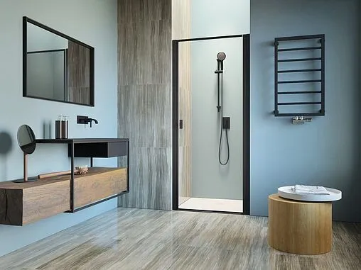 Дверь в нишу 900мм прозрачное стекло Radaway NES Black Frame DWJ I 90 L 10026090-54-56L