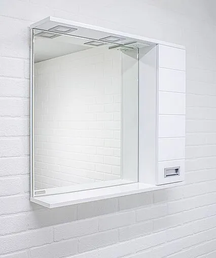 Шкаф-зеркало Домино Cube 75 R белый DC5009HZ