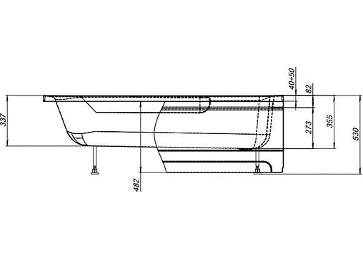 Панель для ванны фронтальная Aquanet Extra 160 белый 00254891