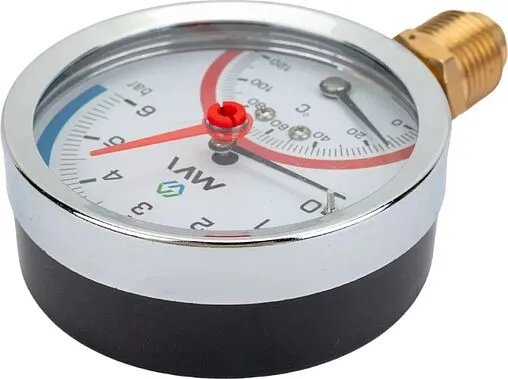 Термоманометр радиальный MVI 80мм 6 бар 120°С ½&quot; RTM.80.12006.04