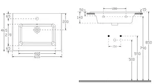 Раковина ISVEA SistemaT 61 белый 10SL50061SV Раковина ISVEA SistemaT 61 белый 10SL50061SV, 2
