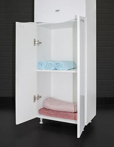 Шкаф-пенал напольный Айсберг Волна 50 белый DA1011PR