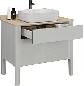 Тумба-умывальник напольная Comforty Лондон 90-2 белый/бежевый 00004138841CF Тумба-умывальник напольная Comforty Лондон 90-2 белый/бежевый 00004138841CF, 1
