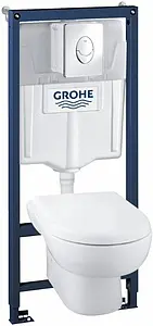 Комплект 5 в 1 Grohe Solido Perfect 39191000 с кнопкой Skate Air хром глянцевый Комплект 5 в 1 Grohe Solido Perfect 39191000 с кнопкой Skate Air хром глянцевый, 1