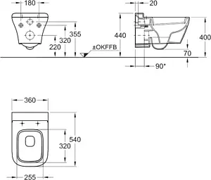 Унитаз подвесной Keramag myDay белый 201400000, 2