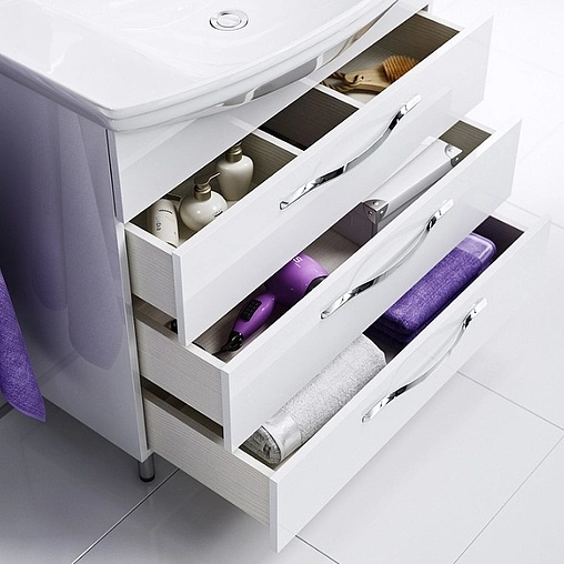 Тумба под умывальник напольная Aqwella Allegro 100 белый Agr.01.10/3