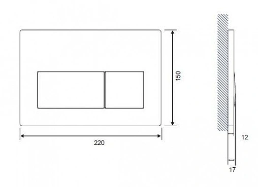 Клавиша смыва для унитаза Cersanit Presto P-BU-PRE/Cg хром глянцевый