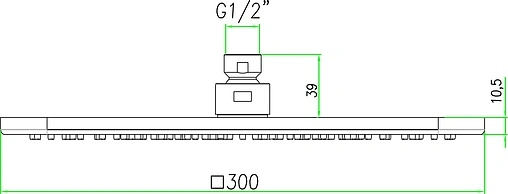 Лейка верхнего душа Fiore хром 35000472