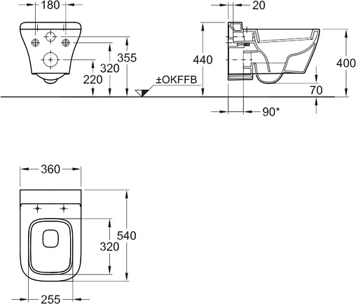 Унитаз подвесной Keramag myDay белый 201400000