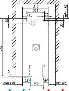 Котел электрический одноконтурный 24кВт Viessmann Vitotron 100 VLN3 24 ZK05256, 2