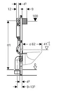 Инсталляция для подвесного унитаза Geberit Duofix Omega 12 111.060.00.1 Инсталляция для подвесного унитаза Geberit Duofix Omega 12 111.060.00.1, 3