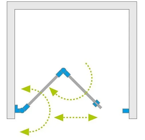 Дверь в нишу 900мм прозрачное стекло Radaway NES 8 DWB 90 L 10079090-01-01L