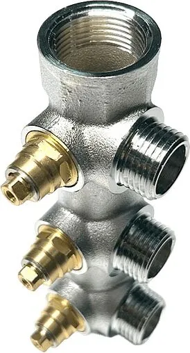 Коллектор регулирующий проходной 3 отвода ¾&quot;в/н x ½&quot;н Uni-fitt 414C3230