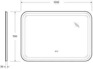 Зеркало с подсветкой Cezares Stylus 100x70 с подогревом CZR-SPC-STYLUS-1000-700-TCH-WARM Зеркало с подсветкой Cezares Stylus 100x70 с подогревом CZR-SPC-STYLUS-1000-700-TCH-WARM, 2