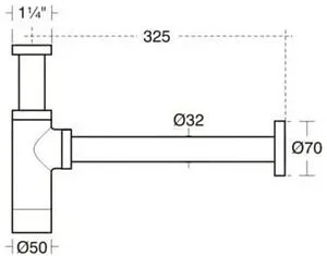 Сифон бутылочный для раковины Ideal Standard хром E0079AA Сифон бутылочный для раковины Ideal Standard хром E0079AA, 2