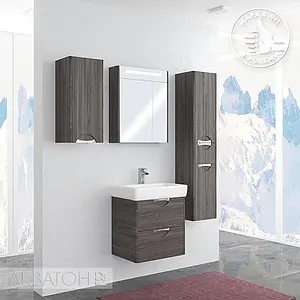 Шкаф-зеркало Aquaton Сильва 60 дуб макиато 1A216202SIW50, 3