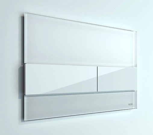 Клавиша смыва для унитаза TECEsquare 9240800 кнопки/белый глянцевый, панель/стекло белый