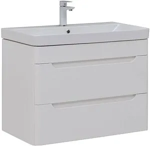 Тумба-умывальник подвесная Aquanet София 80 белый глянец 00274002+11080-KL, 1