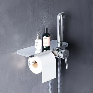 Гигиенический душ со смесителем и полкой Damixa Jupiter хром 773500001, 3