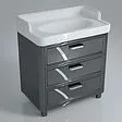 Тумба-умывальник подвесная Kerama Marazzi Pompei 80 чёрный PO.80.3\BLK+PO.wb.80