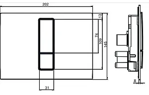 Инсталляция для подвесного унитаза Set 3 в 1 Sanit INEO PLUS 90.733.00..S004 с кнопкой Ineo Bright нержавеющая сталь Инсталляция для подвесного унитаза Set 3 в 1 Sanit INEO PLUS 90.733.00..S004 с кнопкой Ineo Bright нержавеющая сталь, 5