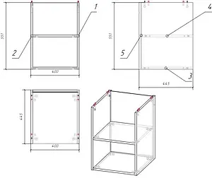Модуль подвесная открытый подвесная Cersanit Moduo 40 дуб SB-MD-MOD40-SZ Модуль подвесная открытый подвесная Cersanit Moduo 40 дуб SB-MD-MOD40-SZ, 2