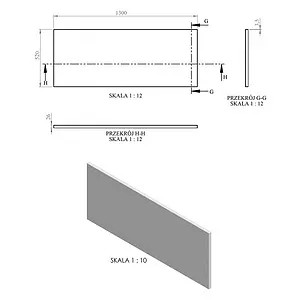 Панель для ванны фронтальная C-bath 130x52 белый CBQPF0102, 2