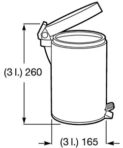 Ведро для мусора Roca Hotels хром 815487001, 2