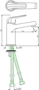 Смеситель для раковины Jaquar Continental Prime хром COP-CHR-001BPM, 2