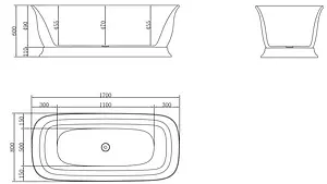 Ванна акриловая отдельностоящая BelBagno 170x80 BB400-1700-800 Ванна акриловая отдельностоящая BelBagno 170x80 BB400-1700-800, 2